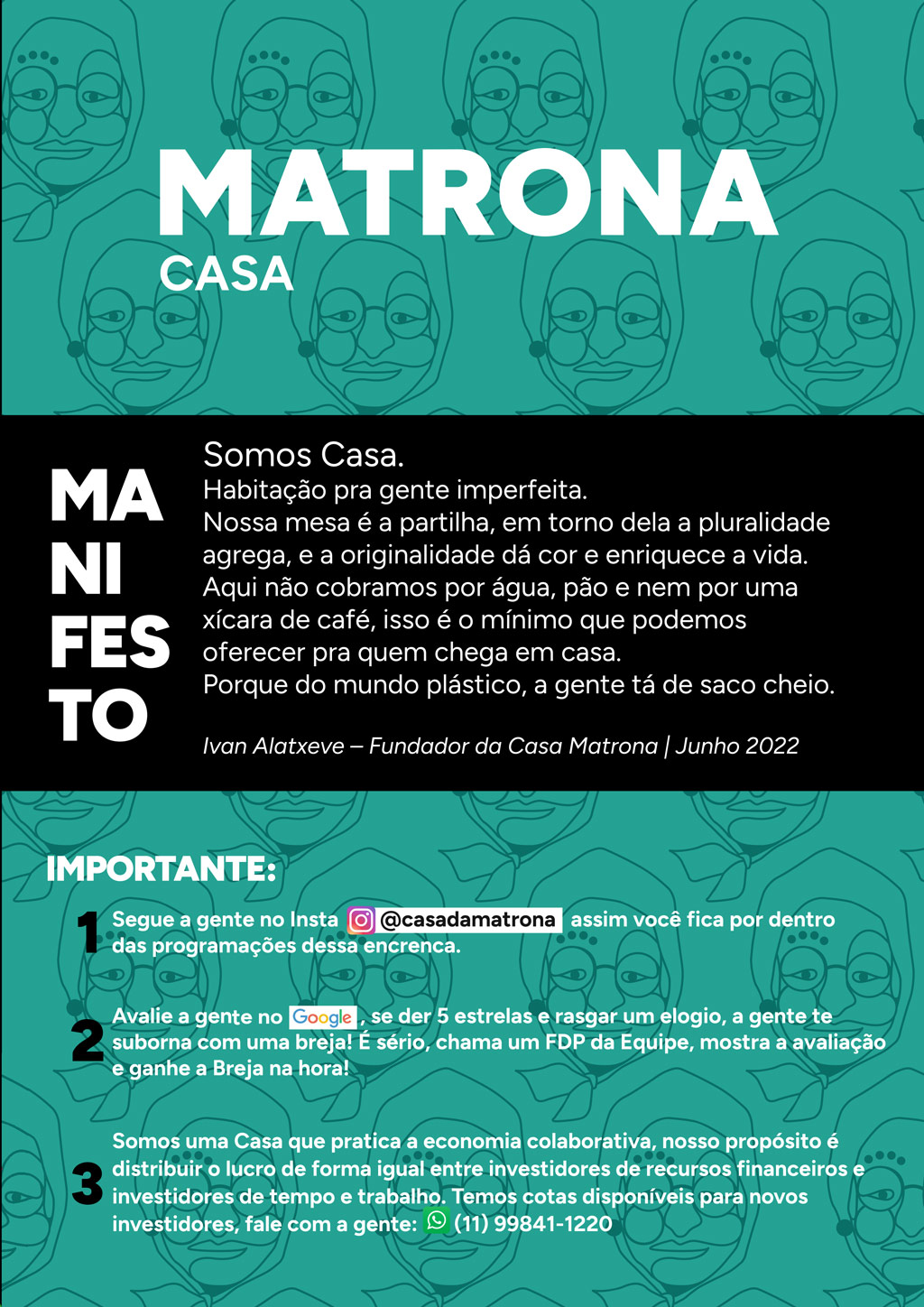 Cardápio Casa da Matrona - Página 1
